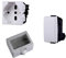 Cassetta Elettrica IP55, Completa Di Frutti Compatibile Con Bticino Matix, 3 Moduli Presa Schuko P40 10/16A + Interruttore, Scatola Con Coperchio Da Muro Parete Esterno e Interno