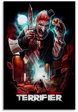 LRXDECOR Terrifier Poster, klassisches Horror-Film-Poster, Wandkunstdruck, für modernes Zuhause, Schlafzimmer, ästhetische Dekoration