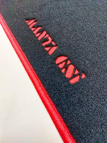 AUTOTEPPICH-STYLERS Velours Fussmatten passend für Opel Manta B Stick Manta GSI in rot