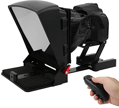 Joyance Telecomando portatile Teleprompter, prompter di registrazione video per telefono/fotocamera/tablet, design compatto per un facile utilizzo, adatto per vlogger e presentatori