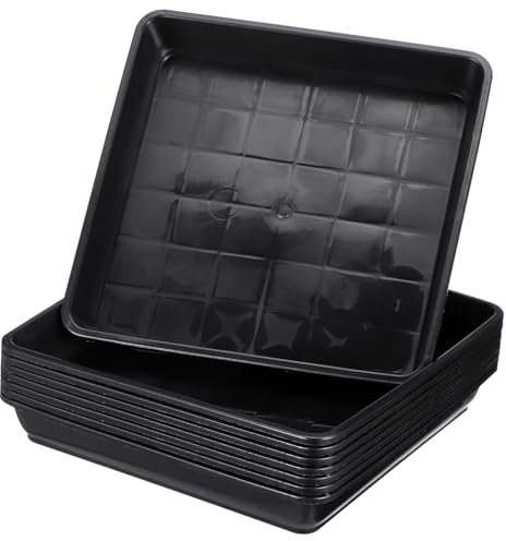 Toddmomy 2 Series Bandejas De Macetas De Plástico para Jardinería para Bonsáis Bases De Resistentes Y Prácticas 8 Piezas*2