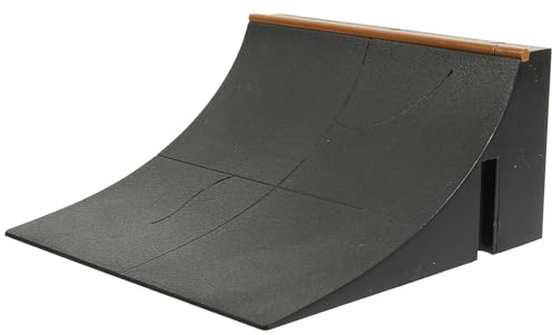 HOMOBABE Fingerboard Skateboardpark Teil aus Kunststoff in Schwarz Kreative Finger Skateboard Rampe zur Koordination für Kinder und Finger Skateboard Hindernis