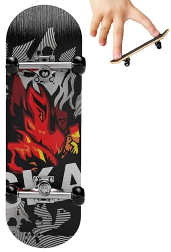 Fingerskateboard, 9.9x2.9x2.2cm Mini-Skateboard-Spielzeug, Fingerscooter-Spielzeug Mit 5-lagigem Ahornholz-Deck, Fingerboard Skateboard, Für Kinder Partytütenfüller, Kindergeburtstag Geschenke