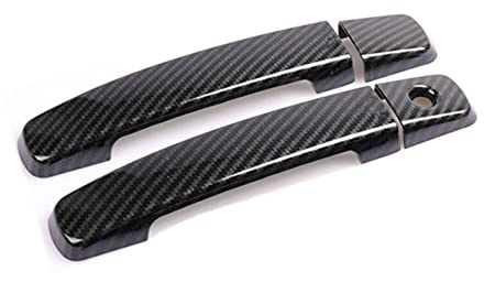 Türgriffabdeckung Außenbereich Carbon-Faser-Chrom-Auto-Türgriff-Abdeckungs-Ordnungs-Aufkleber-Auto-Styling-Zubehör Für Nissan Für Pathfinder R51 2005-2012 Türgriff Schutz Abdeckung(Carbon 0 button)