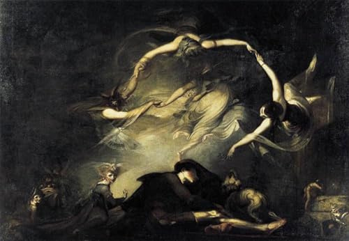 PSVDCTOO Vintage Malerei Poster Poster Wandbild Der Traum des Hirten Heinrich Füssli Drucke auf Leinwand für Home Dekoration 60x90cm