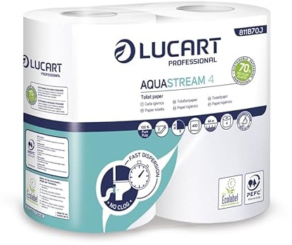 Aquastream4 Camping Caravan Motorhome Dissolvable Toilet Tissue Roll (Pack of 56 Rolls)