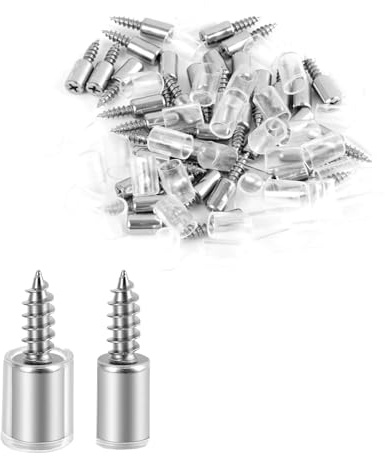 Lot de 40 supports d'étagère avec protection en caoutchouc pour meubles, armoires, bibliothèques, vitrines, refroidisseurs à vin, installation facile