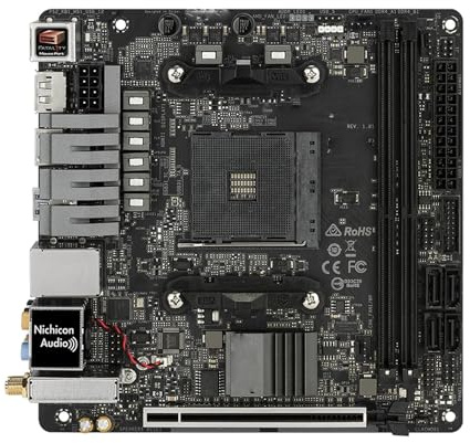 Carte Mere pc Carte mère Fit for ASROCK B450 Gaming-ITX/AC Mini-ITX for processeur AM4 Ryzen 5600X 3600 5600G 3300X DDR4 M.2 NVMe