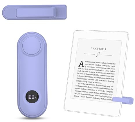 RF Télécommande Tourne Pages pour Kindle Paperwhite Scribe Oasis, Tourne-Page pour iPhone, tablettes Android déclencheurs à Distance,Violet