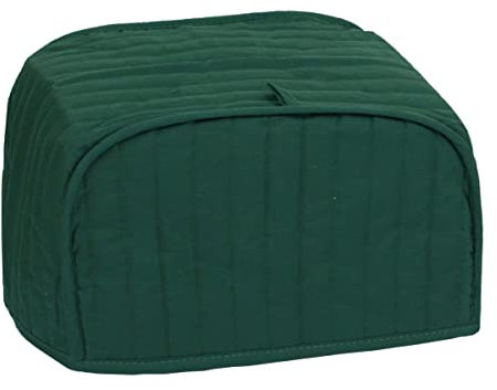 Ritz Polyester/Cotton Quilted Two Slice Toaster Appliance Cover, Dust and Fingerprint Protection, Machine Washable, Dark Green
