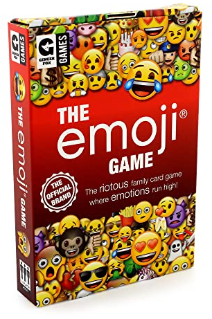 Ginger Fox Emoji-Party-Kartenspiel, 2024er-Ausgabe, schnelles Spiel im Familienstil mit Actionkarten, Reisegröße für Kinder und Erwachsene ab 8 Jahren, leicht zu Lernen und Spaß beim Spielen