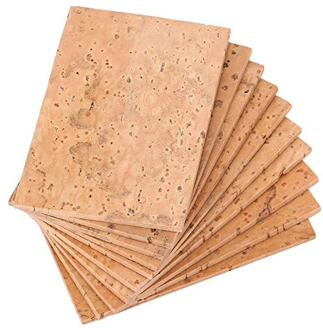 10Pcs Saxophon Kork, Korkplatten Platte Saxophon Hals Reparatur Korkplatte Kork Blätter 60 * 40 * 2mm