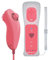 GN-010RN Built-in Motion Plus Wireless Remote and Nunchuck Controller with Silicone Case & Wrist Strap for Nintendo Wii and Wii U (Hot Pink)