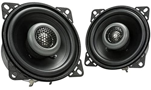 MB Quart Formula 4 Inch 80 Watt 2 Way Coaxial Car Audio Speaker Pair with Built in 1 Inch Tweeters for Vehicle Sound System, Black