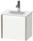 Duravit XViu 4030 Waschtischunterbau wandhängend, 1 Tür Anschlag Links, für Waschtisch Viu 073345, 430x310 mm, Farbe (Front/Korpus): weiß matt/Champagner matt - XV4030LB118