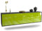 Dekati Lowboard Orlando hängend (180x49x35cm) Korpus anthrazit matt - Front Hochglanz Grün - Push to Open