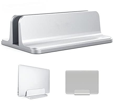 Support Ordinateur Portable Vertical,Support de Bureau Vertical avec Taille de Station d'accueil réglable,Compatible avec Tous Les Notebooks, MacBook Surface Gaming Pad(White)