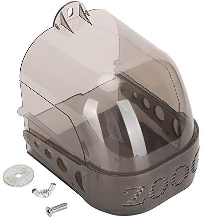 Baignoire pour oiseaux, plastique épaissir gris noir perroquets Cage baignoire suspendue activité multifonction boîte d'alimentation fournitures de baignoire pour animaux de compagnie accessoires de c