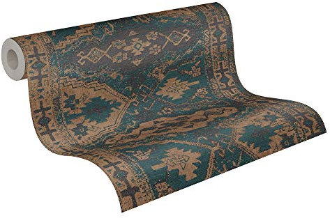 Livingwalls Vliestapete Metropolitan Stories orientalische Tapete Said Marrakesch 10,05 m x 0,53 m blau grün schwarz 378682 37868-2