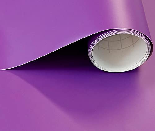 Vinilo Adhesivo Mate Violeta 1 ud de 60x300 cm para Muebles Cocina Paredes Ventanas Manualidades Papel Adhesivo Decorativo (Violeta, 60x300 cm)