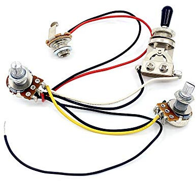 Kabelbaum für PRS, ESP, LTD & Jackson Gitarren – 1 Lautstärke, 1 Ton, 3-Wege-Kippschalter & Klinke