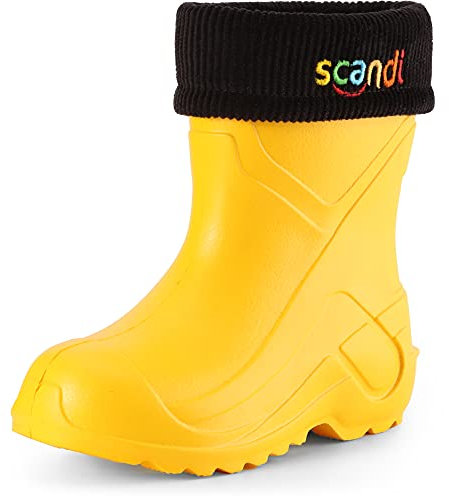 Ladeheid Stivali Imbottiti Bambino e Bambina in Spuma Eva LA-763 (Giallo1/Nero, 35 EU)