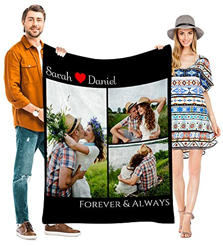 Personalisierbare Foto-Decke, personalisierbar, mit Bildtext, Überwurf für Vater, Mutter, Opa, Vatertag, Geburtstag