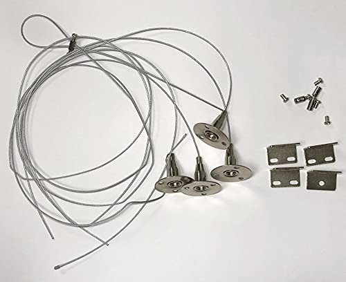 Arlux Lighting Kit Suspension Dalle Led - 4 Filins de 1mètre + Fixations