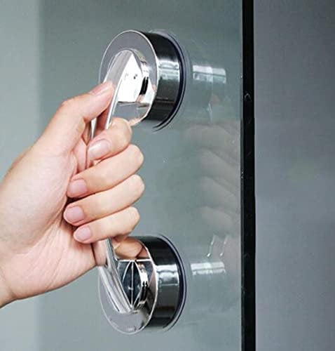 KAFENDA Manijas grandes para puertas y ventanas de vidrio, puerta corredera de baño, ventosa, manija de adsorción no porosa, gabinete, armario, manija sin costura, pasamanos de ducha