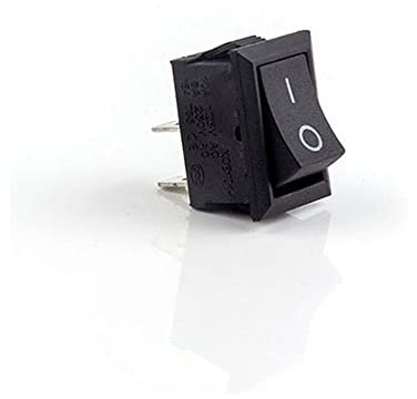 5pcs interruptor de rockero pulsador Mini interruptor KCD1-10 ON-OFF 21×15 mm negro negro blanco,Black-2D2P