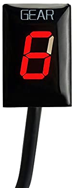PETCHOR Motorcycle Gear Indicator 6 Speed Digital Gear Indicator, Gear Shift Indicator LED Display Compatible with Yamaha, Red