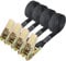 LOLYSIC 4Pcs Ratchet Straps, 25mm x 6M Heavy Duty Ratchet Tie Down Straps, No Hook Endless Ratchet Tensioning Belts for Motorcycle Motorbikes Van Securing Cargo Luggage, Black