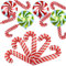 Weihnachten Deko Luftballons, 15 Stück Weihnachts Strudel Süßigkeiten und Zuckerstange Folienballons, Rot Grün Weihnachtsdeko Candy Cane Ballons für Christmas Candyland Geburtstag Party Dekoration