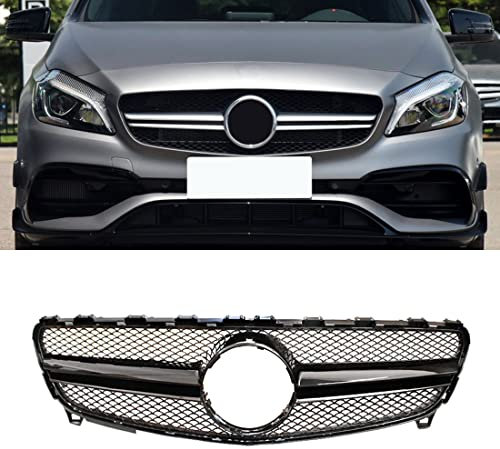 HZYCKJ ABS Nero Griglia Anteriore Griglia Per Mercedes Benz CLASSE A A180 A200 A260 A45 W176 AMG 2016 2017 2018