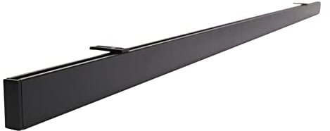 Deco-Raum Gardinenstange auf Maß Innenlauf eckig Deckenbefestigung Deckenträger Vorhangstange Flächenvorhang Schiene Innenlaufstange für Vorhänge Schwarz 380cm