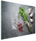 DarHaus Planche à découper en verre Ceranfeld 1 pièce 52 x 30 cm, plaque de découpe en verre, protection anti-éclaboussures, plaque en verre universelle, cuisine, Ardoise Romarin