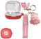 CASEVERSE Funda compatible con JBL Wave 300TWS con llavero, fundas suaves de silicona de cerdo de dibujos animados geniales para JBL Wave 300TWS para niñas, niños y adolescentes