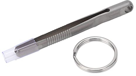 EDC Mini Keychain Tweezer, TC4 Titanium Alloy Portable Small Tweezer with Anti Slip Design, Outdoor Gadget & Mini Tool