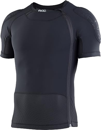 EVOC Protector Shirt Zip, Protektorenhemd (LITESHIELD Flex Rücken- und Schulterprotektoren, inkl. Reißverschluss und Werkzeugtasche, maschinenwaschbar, Größe: S - XL), Schwarz