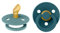 BIBS Colour Anatomical Schnuller 2er Pack, BPA-frei Dummy-Schnuller, Kiefergerechte Form. Silikon, Hergestellt in Dänemark, Größe 1 (0-6 Monate), Island Sea/Forest Lake