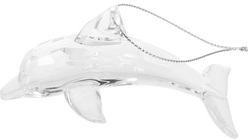 Kichvoe Glas-Delfin-Hängeornamente Acryl-Delfin-Hängeanhänger Weihnachtsbaum-Hänge-Delfinstatue Für Weihnachtsbaumdekorationen Mit Meeresmotiv