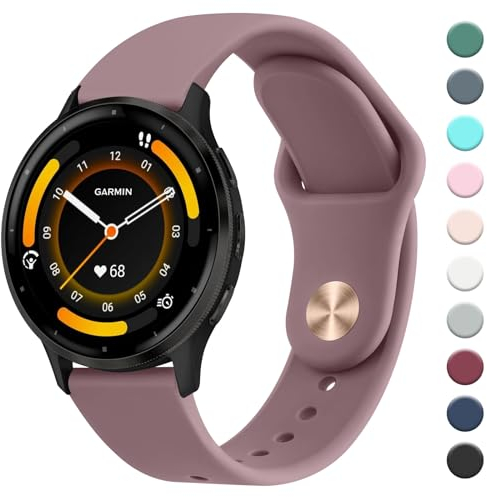 Oumida für Garmin Venu 2 Armband/Garmin Venu 3 / Garmin Vivoactive 4 45mm Armbänder Damen Herren, 22mm Silikon Uhrenarmband Classic Sport Ersatzarmband für Garmin Forerunner 255/265/ 745/255 Music