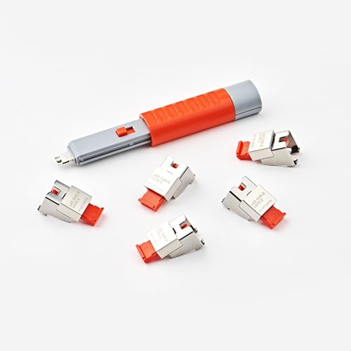 Smart Keeper Essential / 5 x LAN Cable Locks 2 with 1 x Lock Key Basic/Orange