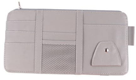 GLEAVI Organizer Auto Storage Bag Insurance Storage Container for Auto Sunglass Holder Road Trip Essential Mobile Phone Holder Car Gadget Card Holder Travel Cell Phone Pu Leather