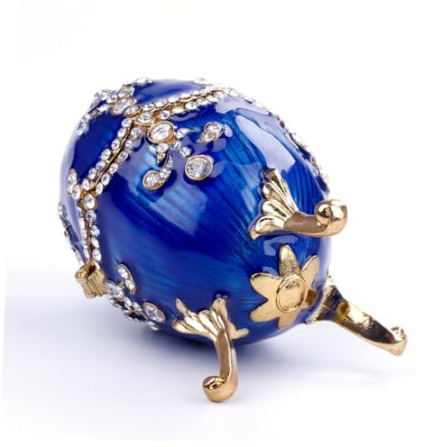 LIFKOME Elegante Schmuckdose in Ei-form Aus Langlebiger Legierung Mit Funkelnden Strasssteinen Kleine Aufbewahrungsbox Für Ohrringe Und Ringe Platzsparender Schmuck-organizer Für Zuhause u