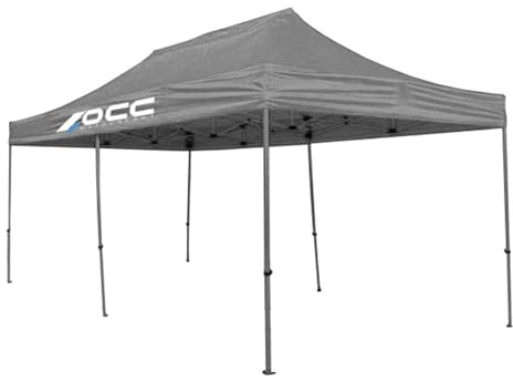 OCC MOTOR SPORT Rennzelt 3X6M Edelstahl Grau 40 mm 420 Oxford, grau, 3 x 6 metros