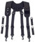 tuwiwol Ceinture à Outils réglable - Indispensable pour Tous Les Amateurs de Bricolage Ceinture à Outils réglable rembourrée pour Hommes en Nylon X Type Tactics Bretelles, Noir