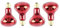 Sichuny 100W 4 Pack Infrarot WäRme Lampe GlüHbirne Rot Licht GlüHbirne für Eidechsen Bartagamen Chamäleons Schlangen Reptilien & Amphibien 220V