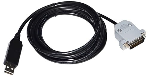 UGGOVXWZH Câble de Communication série RS232 Adaptateur USB vers D-SUB 15 Broches DB15 mâle(3 metres)