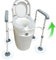 WC per Anziani con Braccioli,Rialzo Water per Anziani Regolabile in Altezza,Comoda alzawater Sedia Disabili Alza Bidet per Universale Sollevatore Disabili Water Protesi Anca